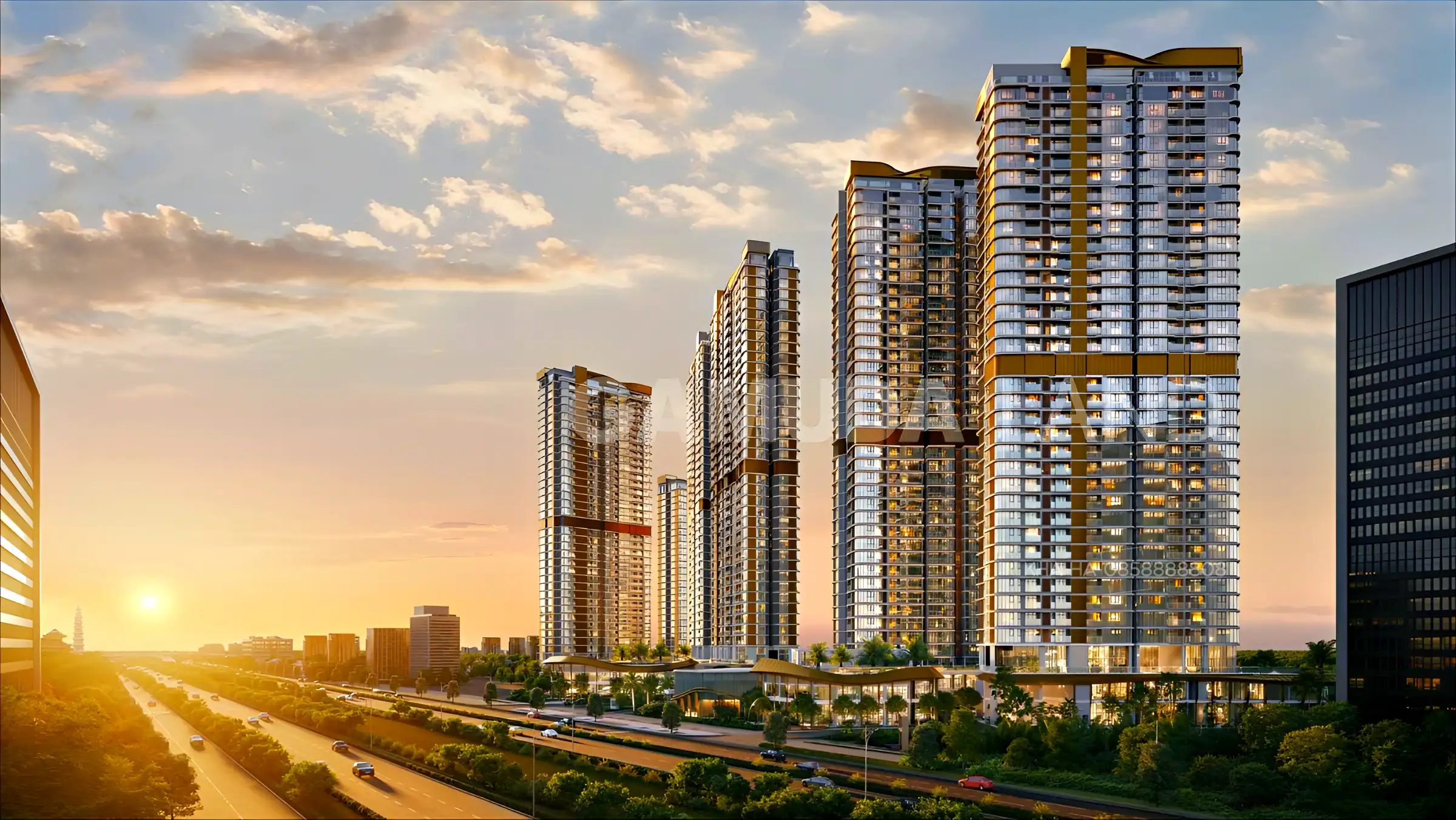 Phối cảnh dự án bao gồm các căn Penthouse Eaton Park